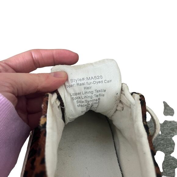 Madewell Sidewalk Low-Top Sneakers Painted Leopard Color Block Calf Hair 6.5M - Picture 14 of 16